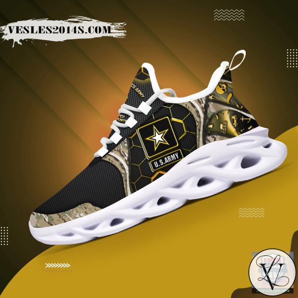 Army Sport Pattern Custom Name Max Soul Sneakers