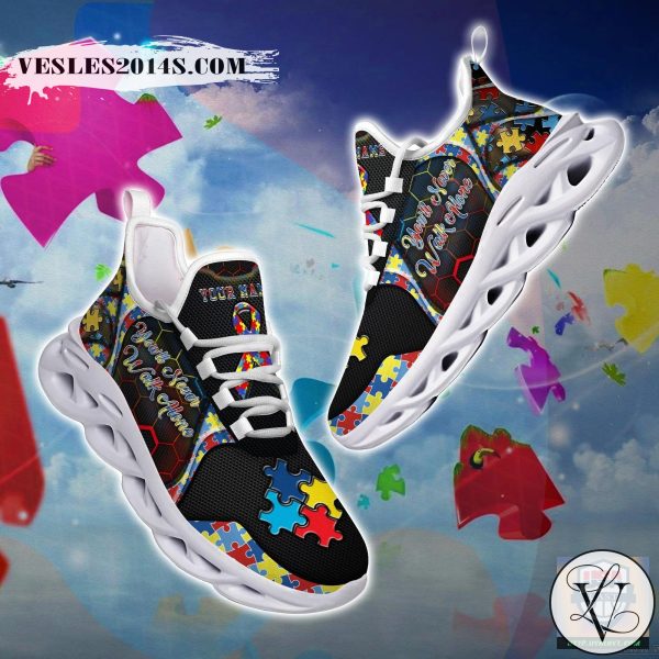 Autism Awareness You’ll Never Walk Alone Custom Name Max Soul Shoes