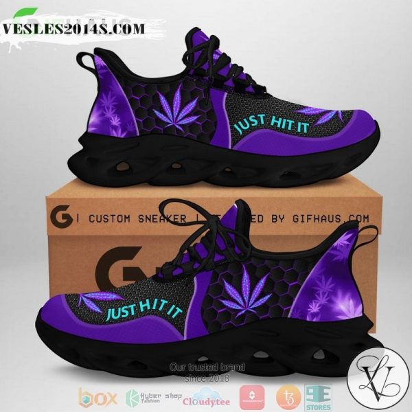 Cannabis Nike Just Hit It Purple Clunky max soul Shoes