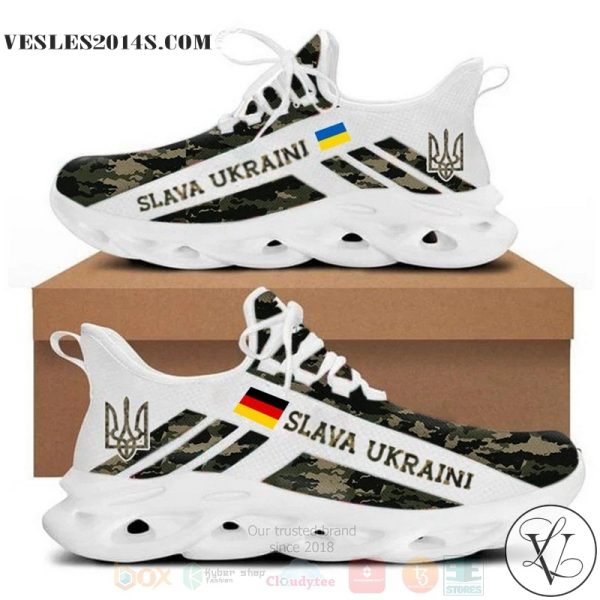 Germany Stands With Ukraine Camo Clunky Max Soul Shoes