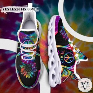 Hippie Peace Custom Name Max Soul Shoes