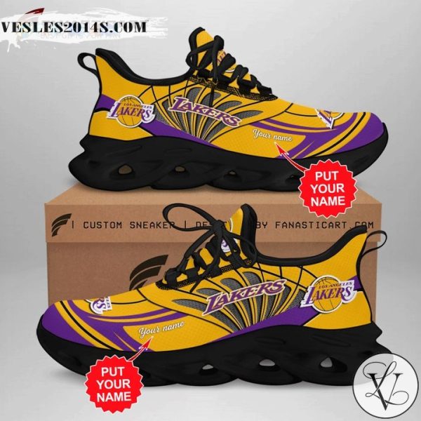 Los Angeles Lakers Custom Name Max Soul Shoes