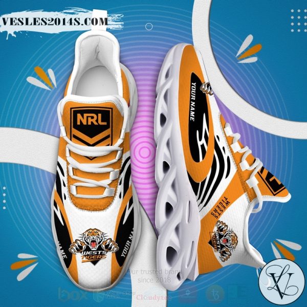 NRL Wests Tigers Personalized Clunky Max Soul Shoes