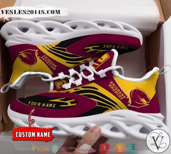 Personalized NRL Brisbane Broncos Clunky Max Soul Shoes