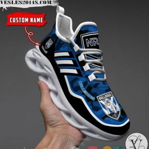 Personalized NRL Canterbury Bulldogs Blue Camo Max Soul Sneakers