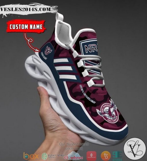 Personalized NRL Manly Sea Eagles Red Camo Max Soul Sneakers