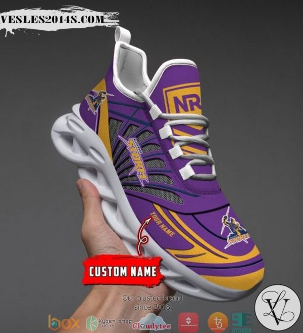 Personalized NRL Melbourne Storm Purple Max Soul Sneakers