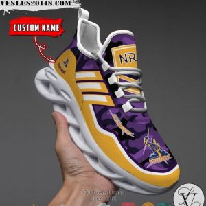 Personalized NRL Melbourne Storm Purple camo Max Soul Sneakers