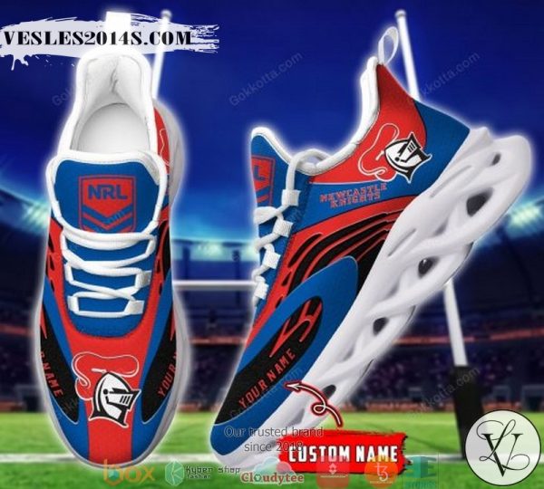 Personalized NRL Newcastle Knights Blue Max Soul Sneakers