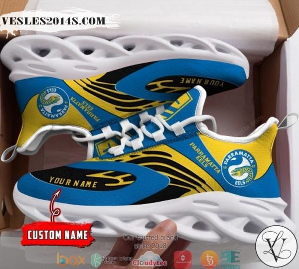 Personalized NRL Parramatta Eels Blue Max Soul Sneakers