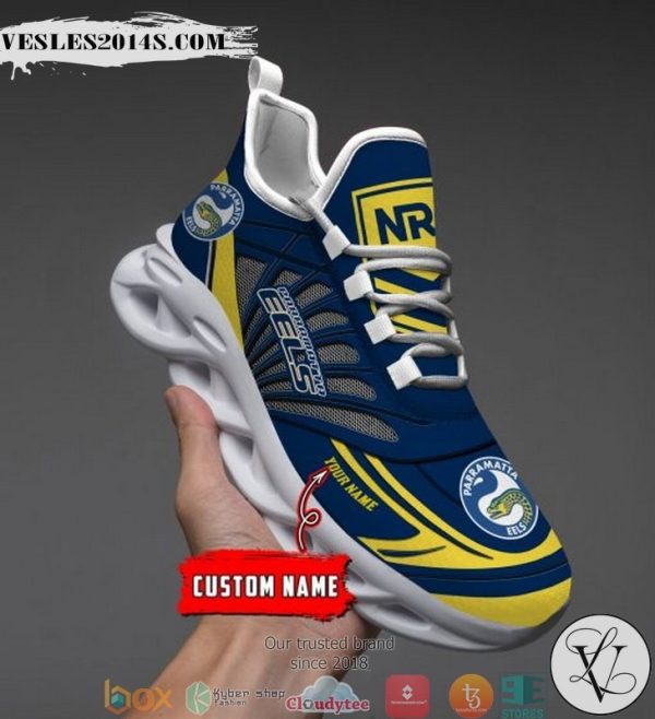 Personalized NRL Parramatta Eels Navy Max Soul Sneakers