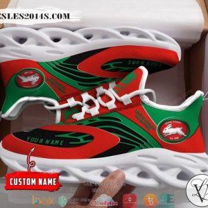 Personalized NRL South Sydney Rabbitohs Red Green Max Soul Sneakers