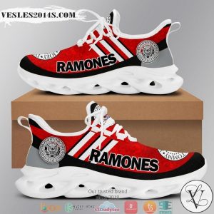 Ramones Red Grey Adidas Clunky Max Soul shoes