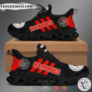 Ramones band logo black red Clunky Max soul shoes