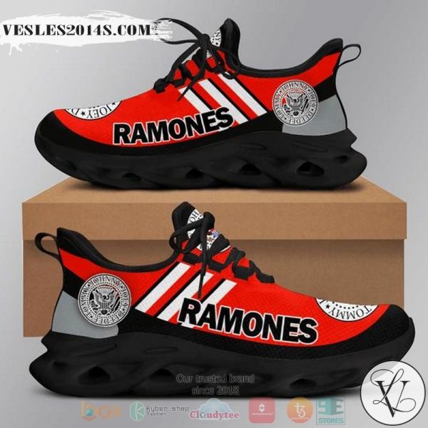 Ramones band logo red black Clunky Max soul shoes