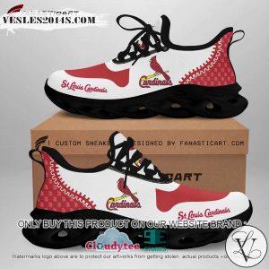 St Louis Cardinal 2022 White Red Clunky Max Soul Shoes