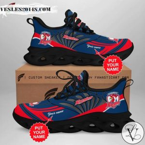 Sydney Roosters Custom Name Sport Max Soul Shoes