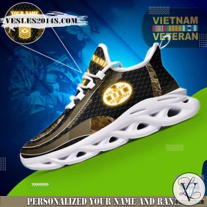 Viet Nam Veteran Personalized Name And Rank Max Soul Shoes